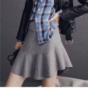 Madewell Atelier Gray Wool Skirt Size 0